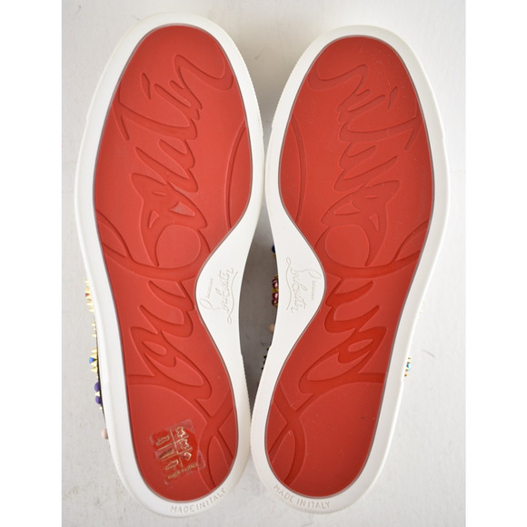 Christian Louboutin Boat Candy Flat Black Beaded Low Top Slip On Sneaker 36.5 - Picture 13 of 13